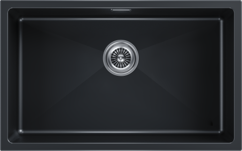 Кухонная мойка Paulmark LUMI 74UNI LU74-BLM 75х45 цвет черный